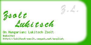 zsolt lukitsch business card